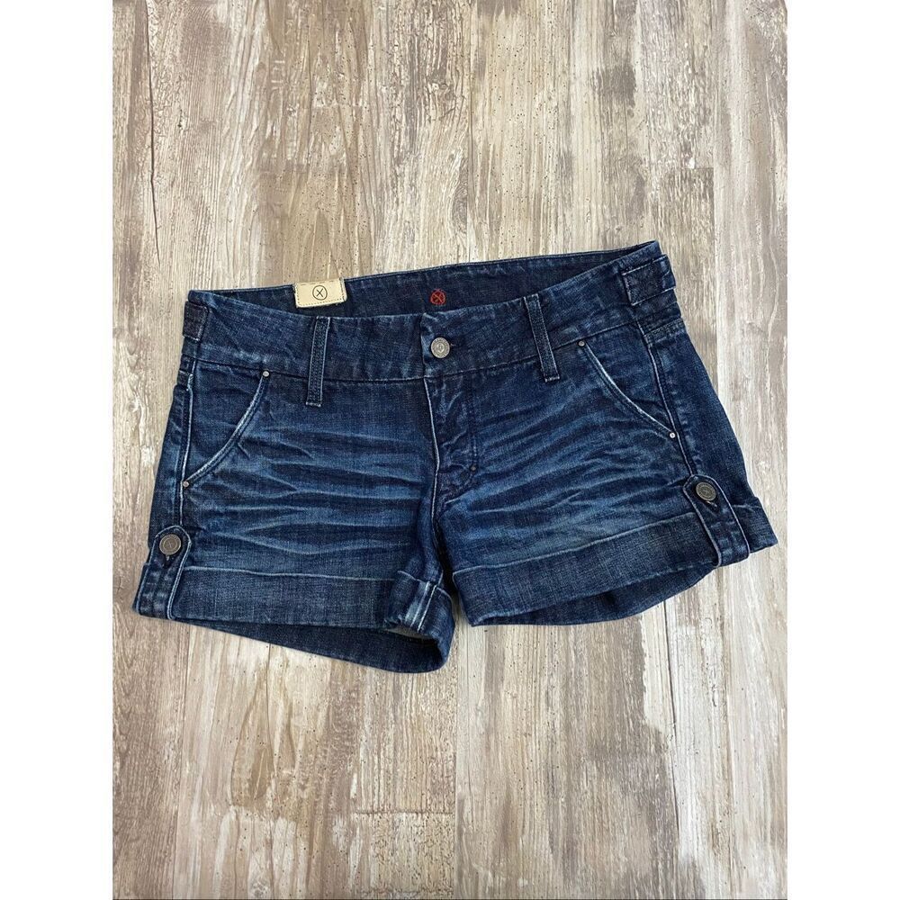 SINCLAIR MFGRP Mid Rise Cuffed Denim Jean Shorts Women’s Sz 28
